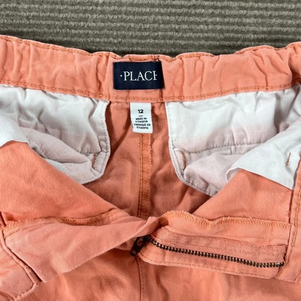 The Children's Place Boys‎ Coral Pink Chino Shorts Size 12 Cotton